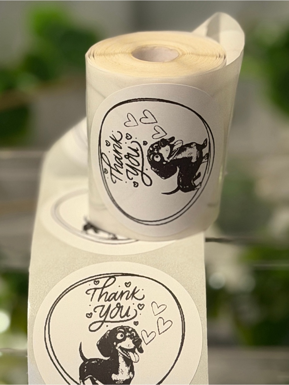 Cute Dachshund Thank You Stickers 200 Round Labels for Small Business Orders - Picture 6 of 10